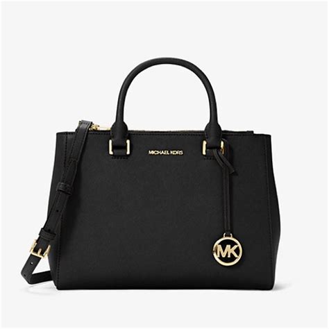 michael michael kors kellen xs saffiano leather satchel black|Michael Kors saffiano bag black.